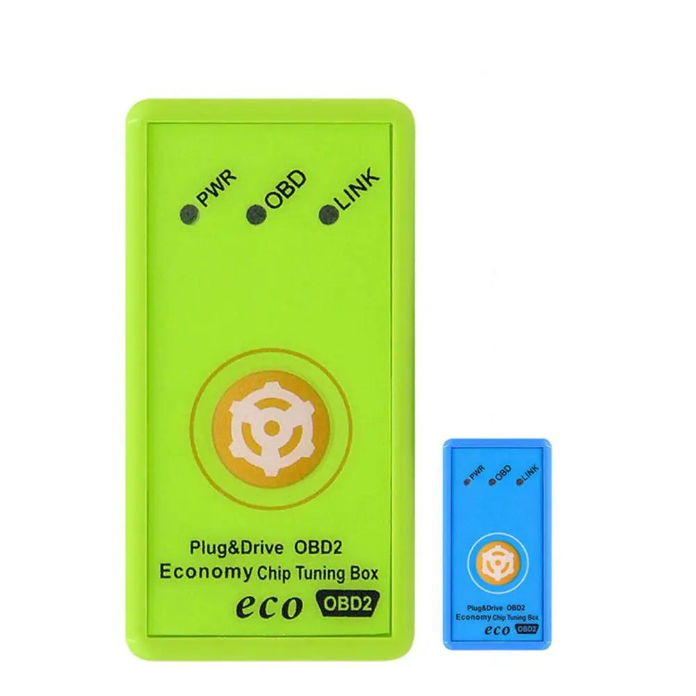 green ECO OBD2 разъем и привод экономичная топливная коробка чип обновления экономия топлива для автомобиля топливный бензин дизельная версия ahorrador de gasolina - Цвет: green