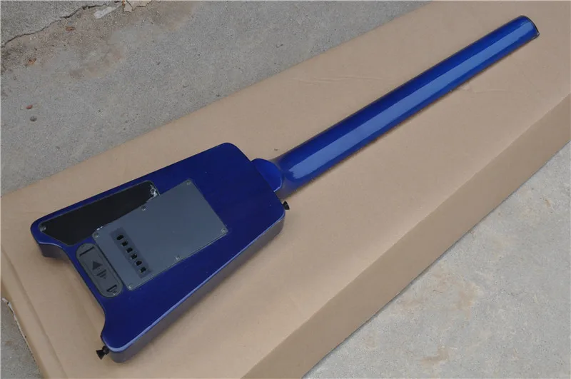 6 ой Электрогитары 24 Лады с гриф из красного дерева без бабки голубой цвет тела