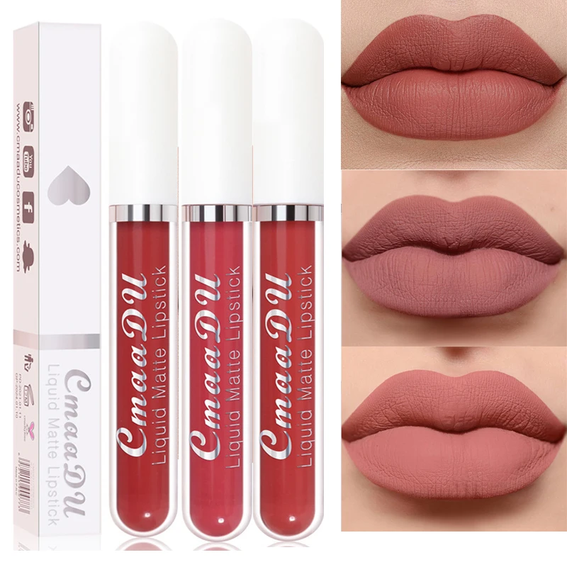 

Matte Velvet Lip Glaze Waterproof Lasting Not EasyTo Fade Moisturizing Lip Gloss Liquid Lipstick Makeup Cosmetic Beauty 16colors