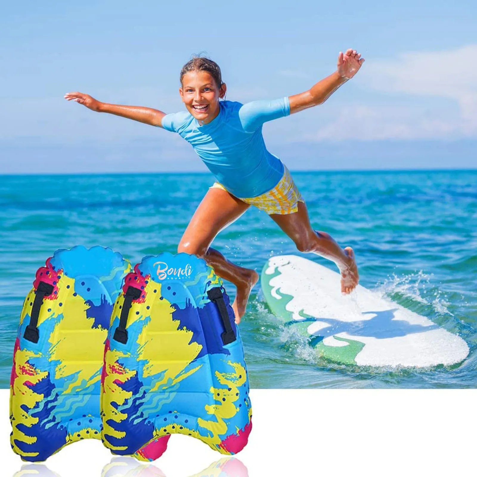 В наличии детский надувной Bodyboards Легкая мягкая мини доски для серфинга открытый