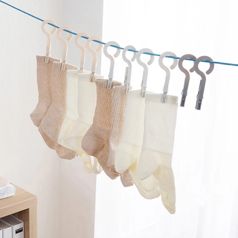 4 шт./компл. вешалка для белья сушилка складная ванная комната дорожная 6 зажимов