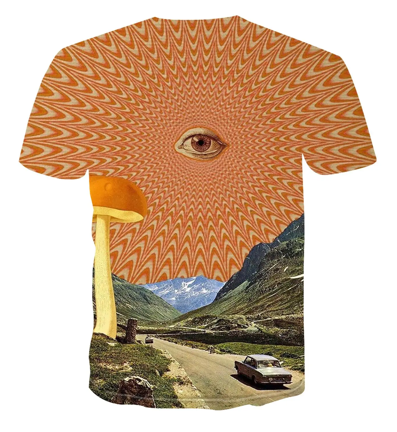 

2021 New 3D T-shirt Men's Creative Design Pattern Short-sleeved Printing 3D Color Dizziness Fashion Trend Short-sleeved T-shirt