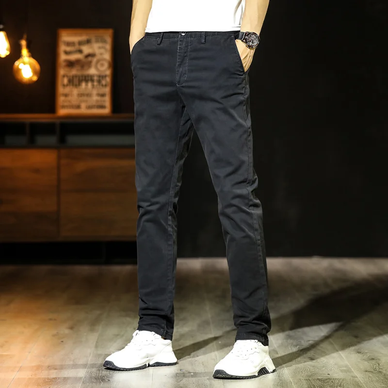 

Men's Trousers Sportswear 2021 New Summer Men Elastic Waist Multi Pocket Long Baggy Straight Cargo Jogger Trousers Male