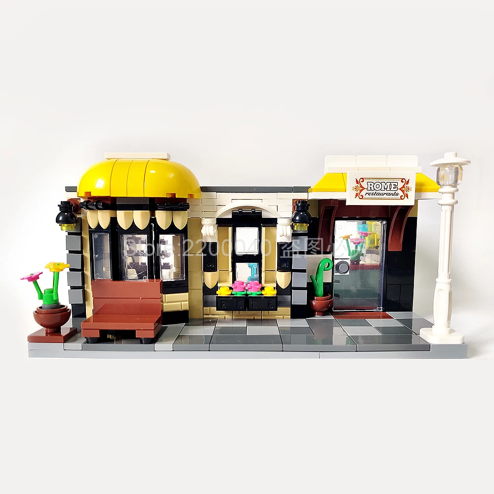 ZHEGAO QL0936 Creator MOC Street View Series римские Конструкторы 1186 шт. кирпичи игрушечные наборы