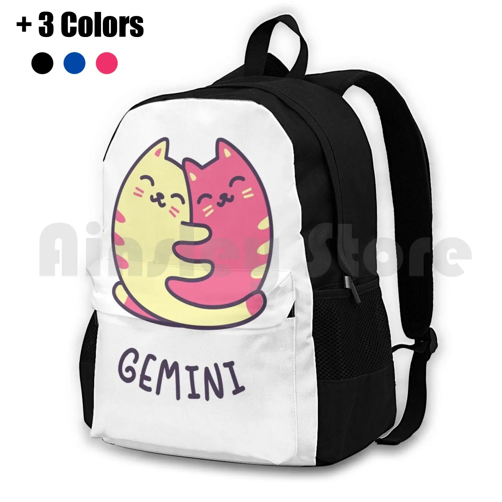 

Funny Gemini Cat Horoscope Tshirt-Astrology And Zodiac Gift Ideas! Outdoor Hiking Backpack Waterproof Camping Travel Banshee