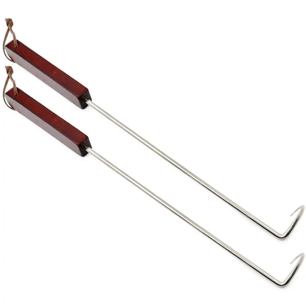 2 шт. Еда Флиппер крючки станок и Нержавеющая сталь барбекю мяса Тернер из