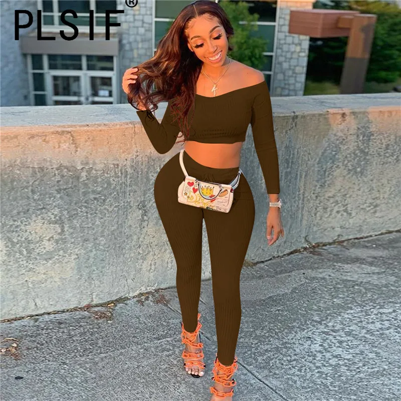 Простой Однотонная одежда U образным вырезом укороченный Топ с длинным рукавом и