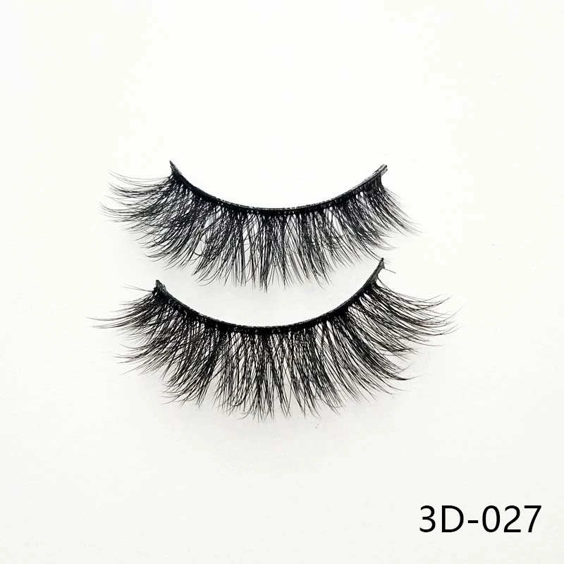3D-028 3 пары черные настоящие норковые натуральные крестовые длинные толстые ресницы накладные ресницы Инструменты для наращивания макияжа