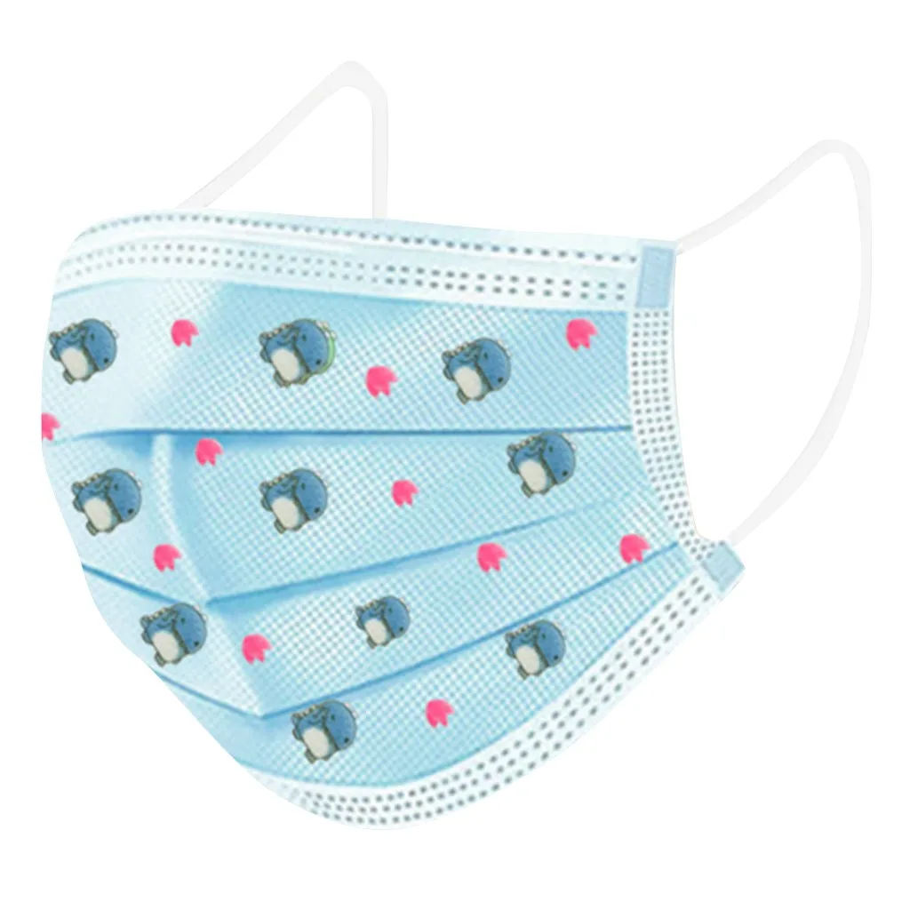 

10pc Printed Kids Children's Mask Disposable Face Mask 3ply Ear Loop Face Masks Cover Protect Unisex Dustproof Mask For Children