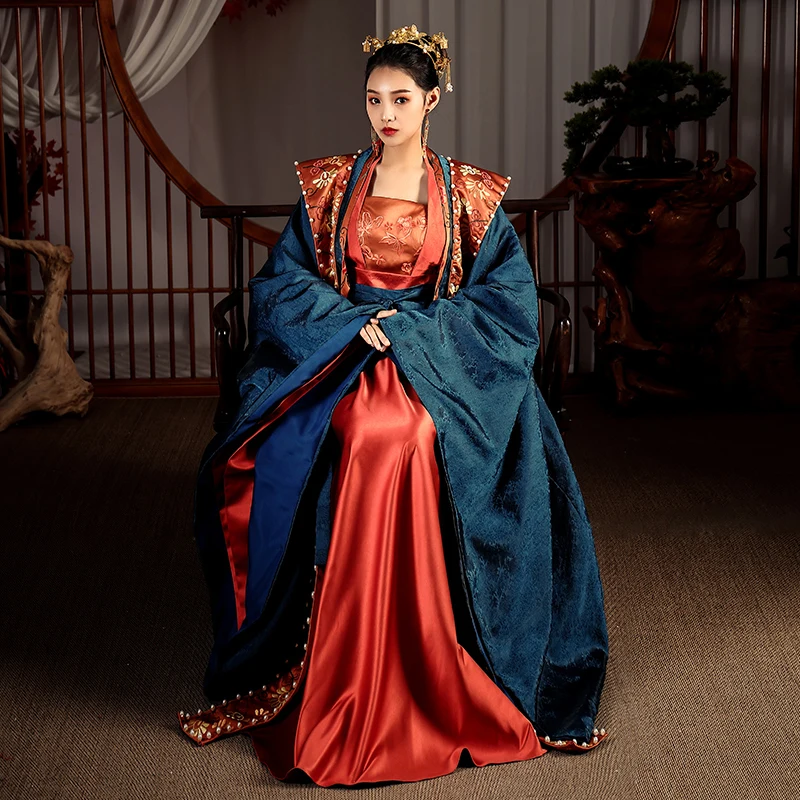 

cosplay chinese traditional dress hanfu women 2020 New china Queen Princess Mopskirt Song Dynasty princess long skirt suit