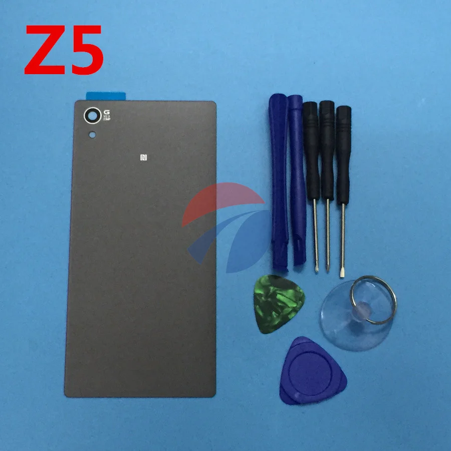 Z5 Задняя стеклянная крышка для sony Xperia Z5 Premium z5 compact mini Z5 Plus задняя крышка батарейного отсека+ Инструменты