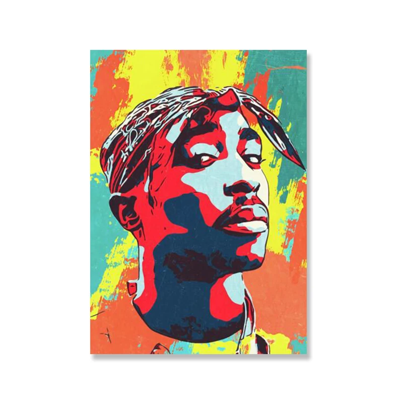 Картина на холсте Kpop Singer Tupac портретный плакат современные плакаты и принты 2Pac