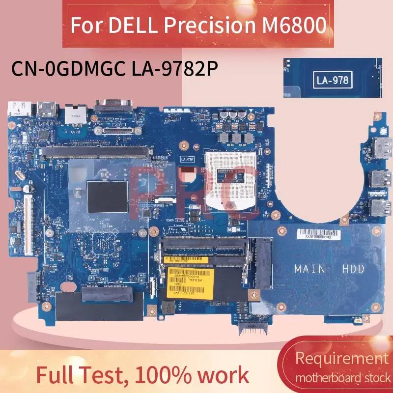 Материнская плата для ноутбука DELL Precision M6800 CN-0GDMGC SR17C EDP DDR3 LA-9782P