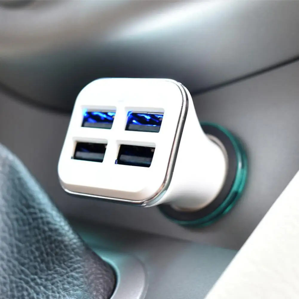 

HQD-Q12 Small Portable 4 USB Interface 5.2A QC3.0 Fast Charging Car Charger