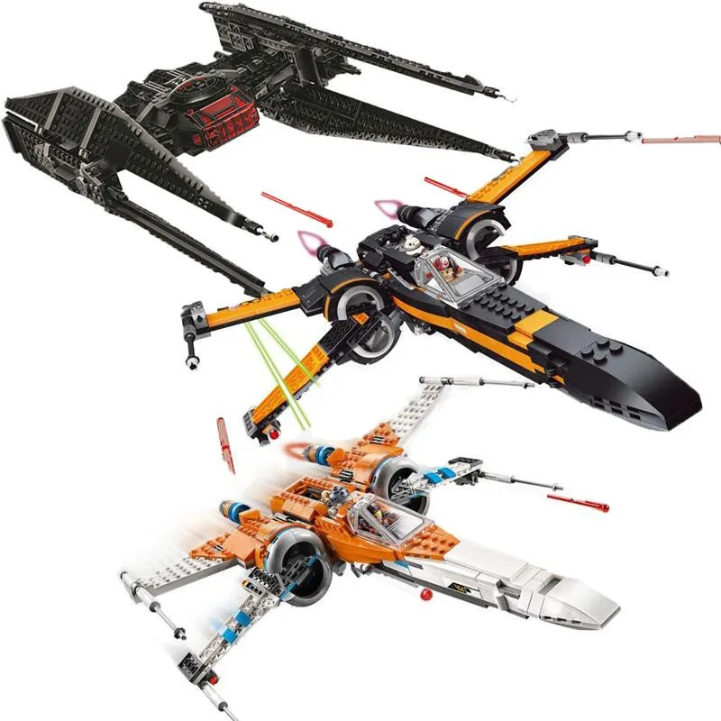 

X Wing Star Plan Poe's X Tie Fighter Building Blocks Bricks Toys For Children Wars Christmas Gifts Kids Model Doll
