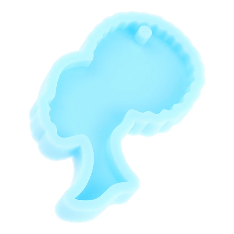 

Super Glossy Women Head Epoxy Resin Mold Keychain Casting Silicone Mould DIY Crafts Jewelry Pendant Making Tools