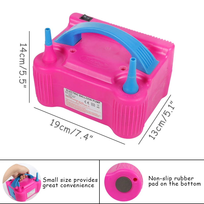 

Electric Balloon Inflator Double Hole Inflatable Air Ballon Pump Birthday Balloons Fast Aerated Tool Ballons Accessories