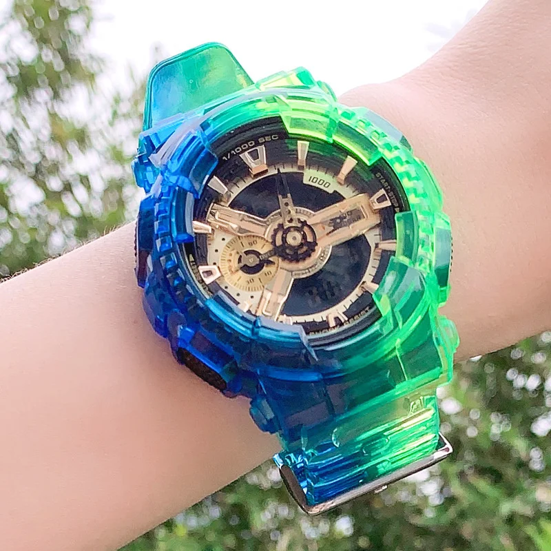 

Чехол для Casio G-SHOCK GA-110 GA-120, аксессуары для часов, цветной прозрачный чехол для часов + набор ремешков все-в-одном для ремешка GA110 унисекс