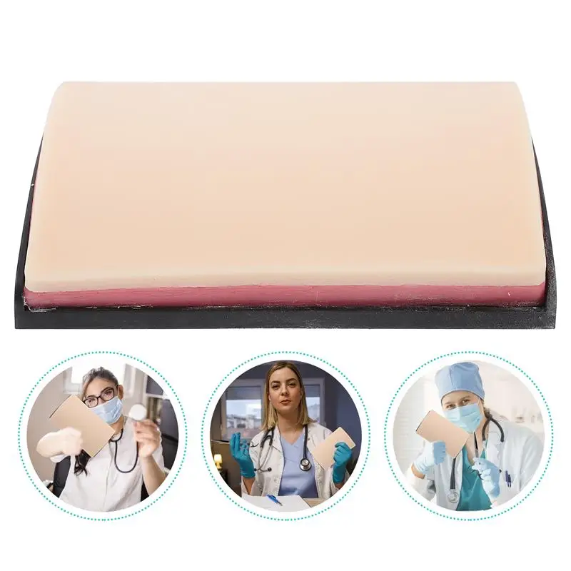 

1pc Human Skin Suture Practice Kit Silicone Simulation Body Skin Suturing Practice Module