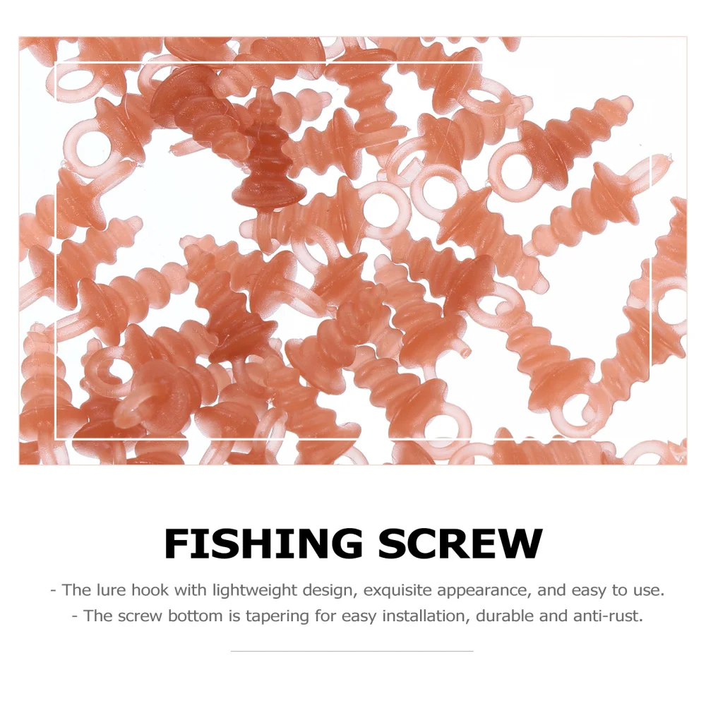 

100Pcs Bait Lure Screw Floating Bead Connection Small Part Fishing Supplies