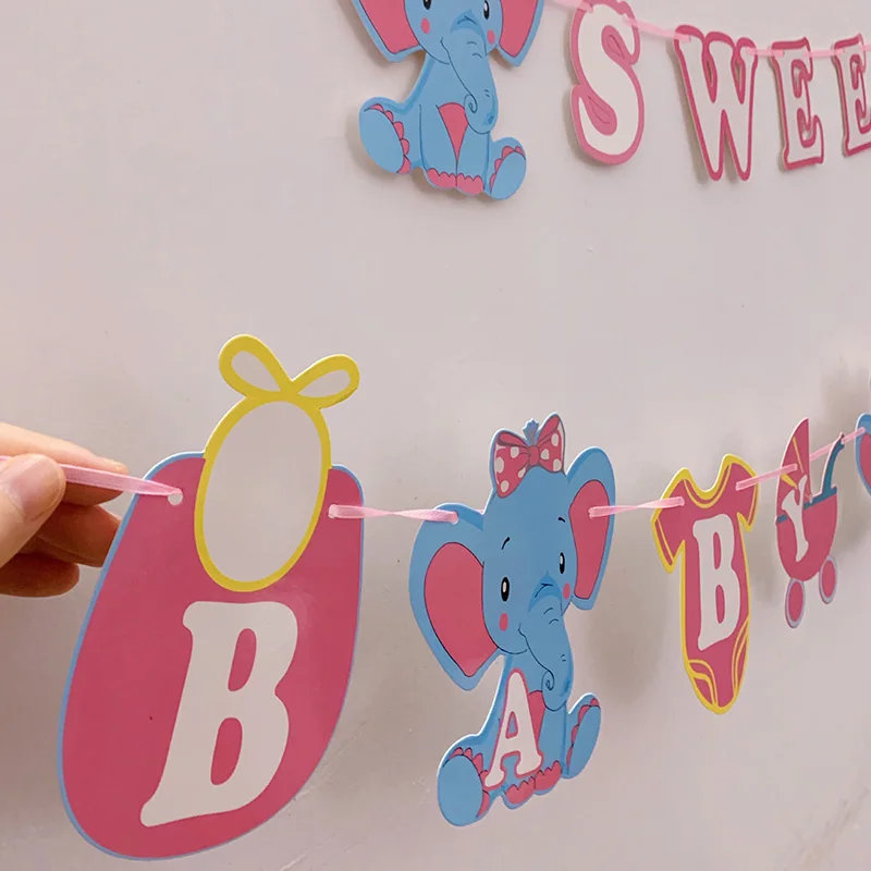 Розовый и синий латексный воздушный шар Конфетти набор со слоном вечерние