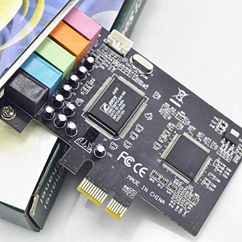 Звуковая карта Padarsey PCIe 5 1 внутренняя для ПК Windows 7 3D стерео PCI-e аудио CMI8738 чип 32/64 бит