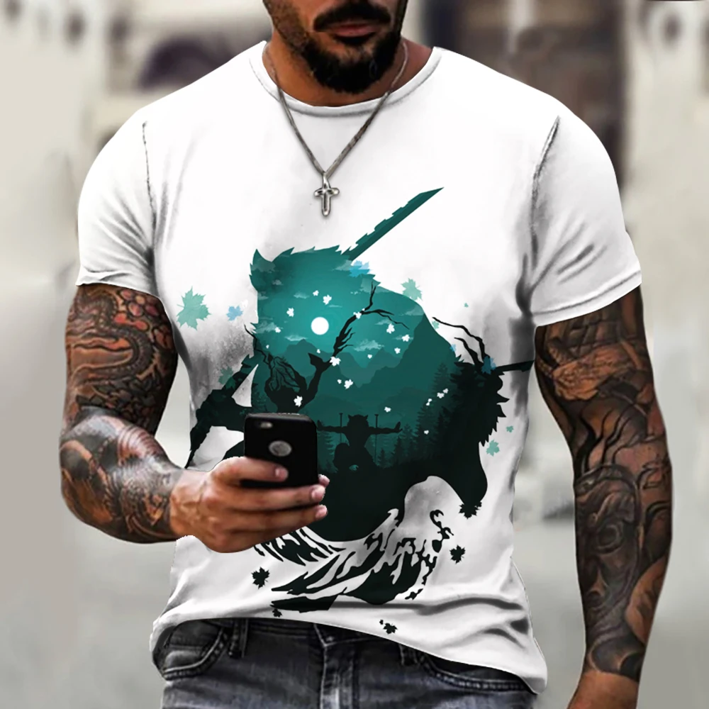

Men Clothing MangaIn 2021 Summer Fashion Demon Slayer Comfortable High Quality Harajuku Lovers Couple Style Unisex Gothic