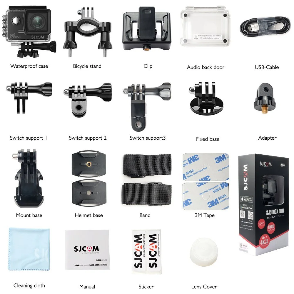 Экшн камера SJCAM SJ5000X Elite 2 0 100% оригинал ЖК дисплей NTK96660 Wi Fi 4K 24fps 2K30fps гироскоп спорт