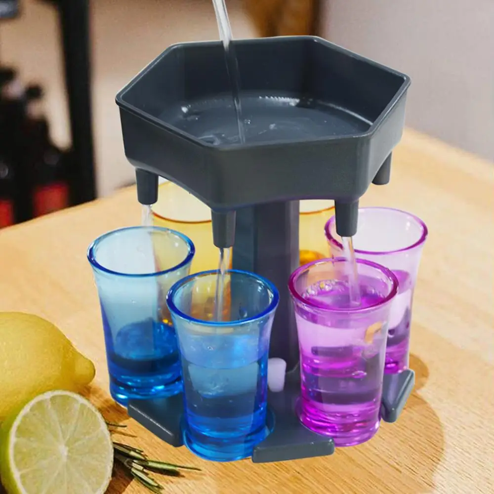 

6 Shot Glass Hexagonal Dispenser Holder Wine Glass Rack Cooler Beer Beverage Dispenser Shot Buddys Party Gifts Bar Accessories