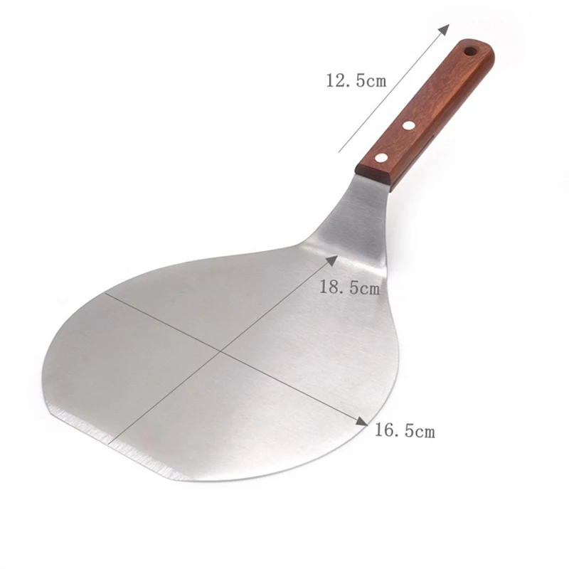 

Stainless Steel Solid Wood Handle Pizza Cakes Omelettes Pancakes Spatula Shovel