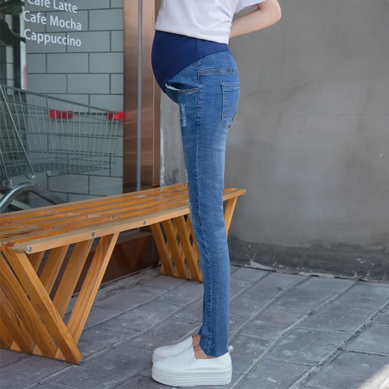 Женские джинсы для беременных Брюки осень 2019 эластичные брюки беременных|Штаны и
