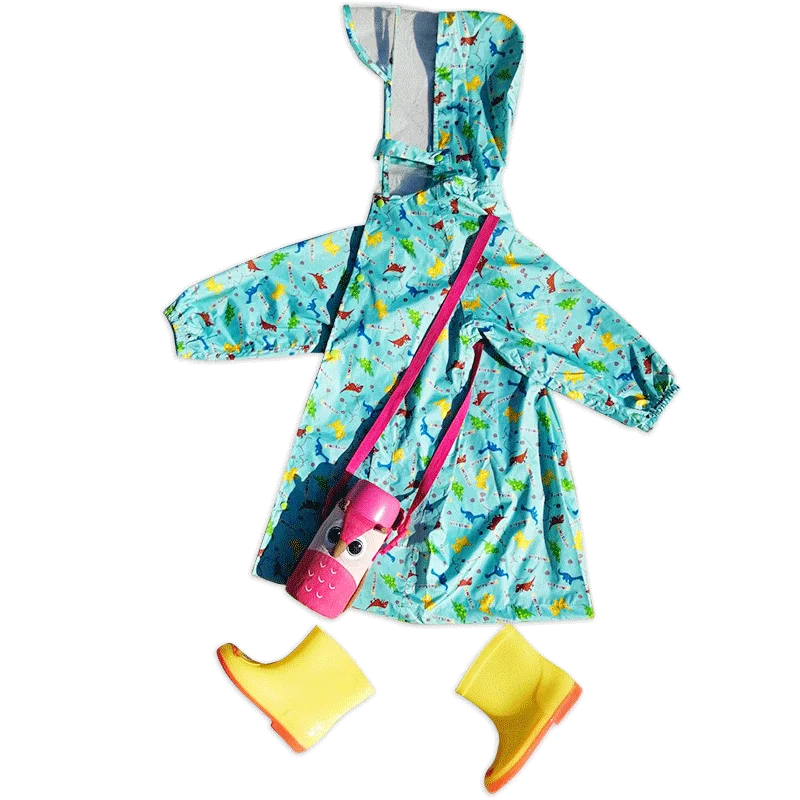 

Cartoon Thick Warm School Kids Raincoat For Boys Kids Raincoat On A Backpack Waterproof Veste Pluie Enfant Rain Coat LL50YY