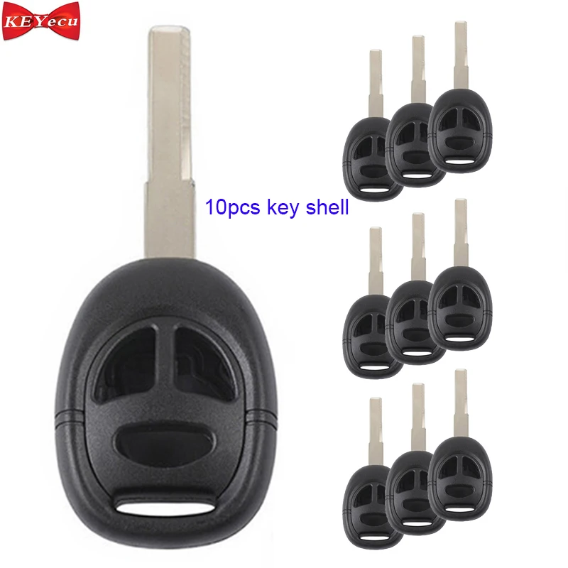 KEYECU 10 шт. для SAAB 9-3 9-5 1999 2000 2001 2002 2003 2004 дистанционный ключ для автомобиля в виде ракушки чехол Корпус FOB чехол 3 кнопки дистанционного ключа для KHH-20TN-1