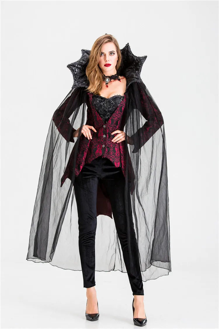 Женский костюм вампира для взрослых карнавальный грима Жнеца Хелла на Хэллоуин