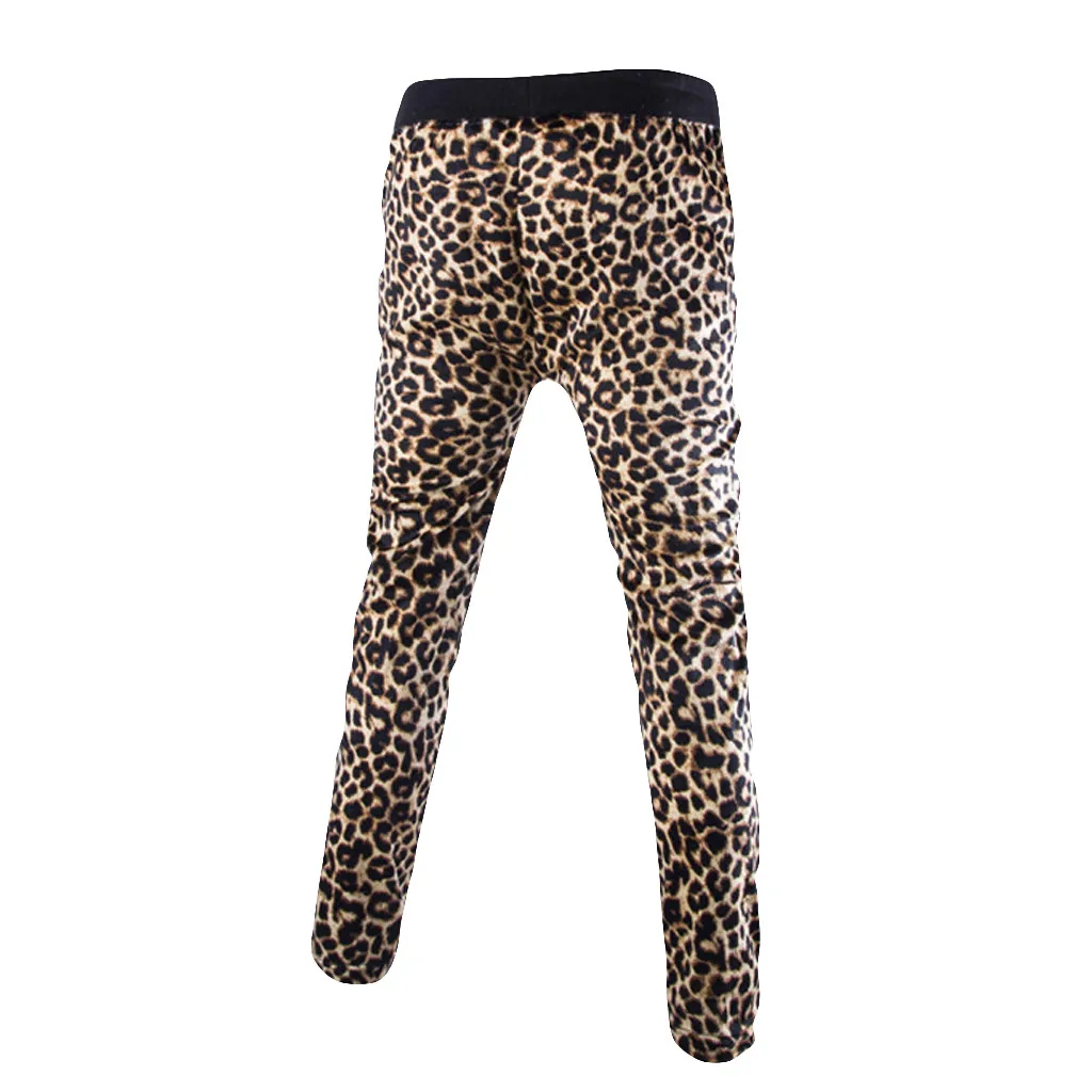 

Men's Leopard Print Autumn Patchwork Sweatshirt Tops Pants Sets Sports Suit