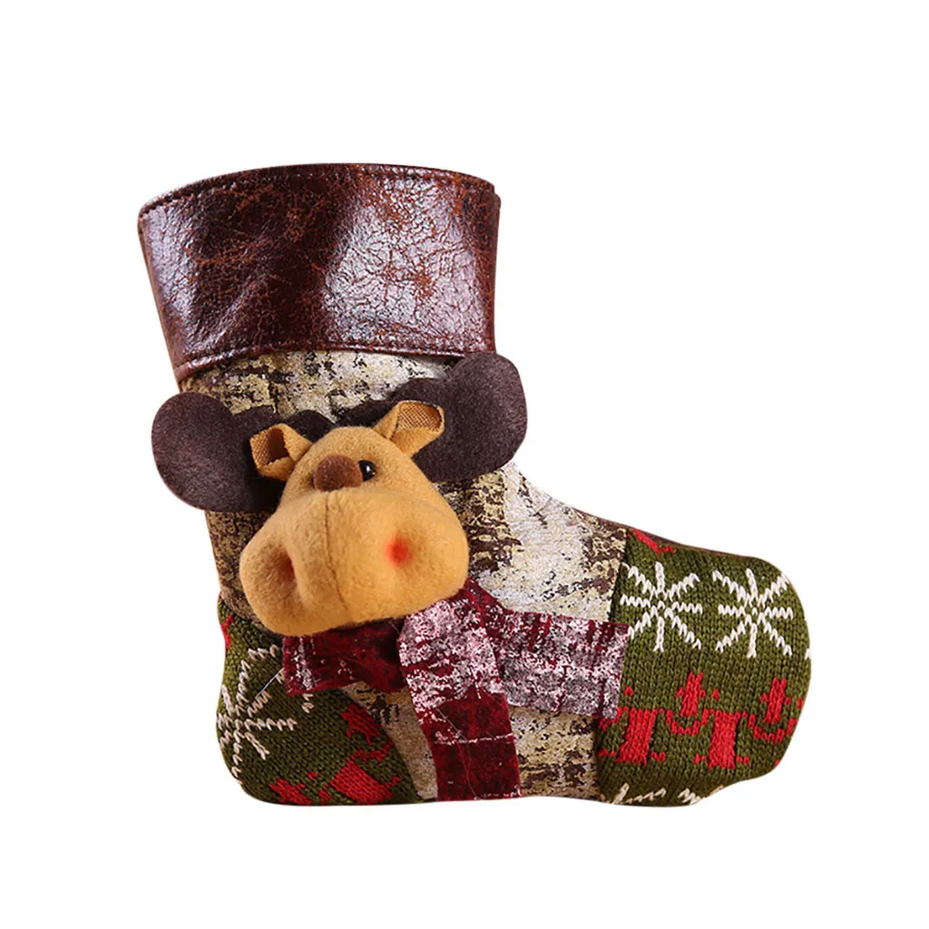 Новинка рождественские вязаные носки милые детские подарочные сумки модные