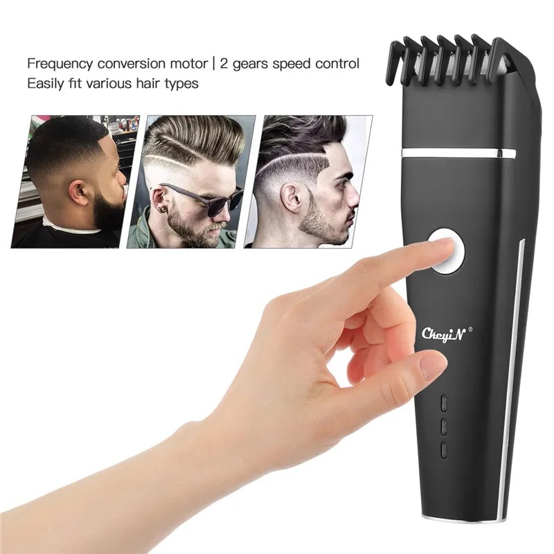 

Professional Ceramic Electric Hair Clipper Fast Charge Hair Trimmer Low Noise Strong Power Haircut Tool Barber Length Adjustable