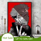 Аниме художественная Настенная картина WTQ juютсу Kaisen на холсте, плакаты, печать, декор комнаты, картины для спальни, кабинета, украшение для дома