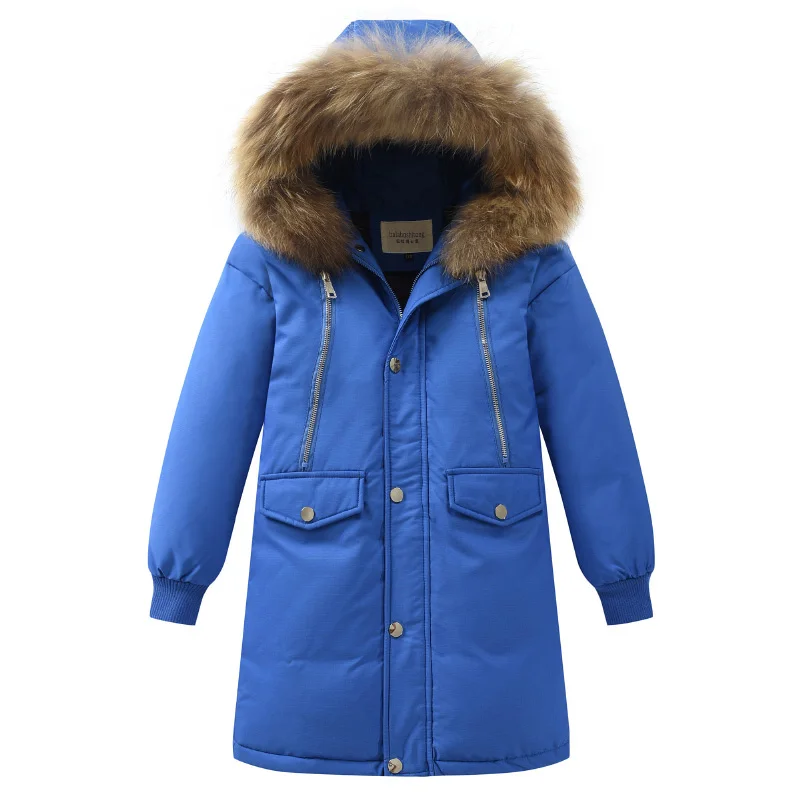 Winter Jackets For Boys Fur Hooded Thick Warm Down Jacket Children's Outerwear Coats Kids Winter Clothes 4-15Y Teenage Para enlarge