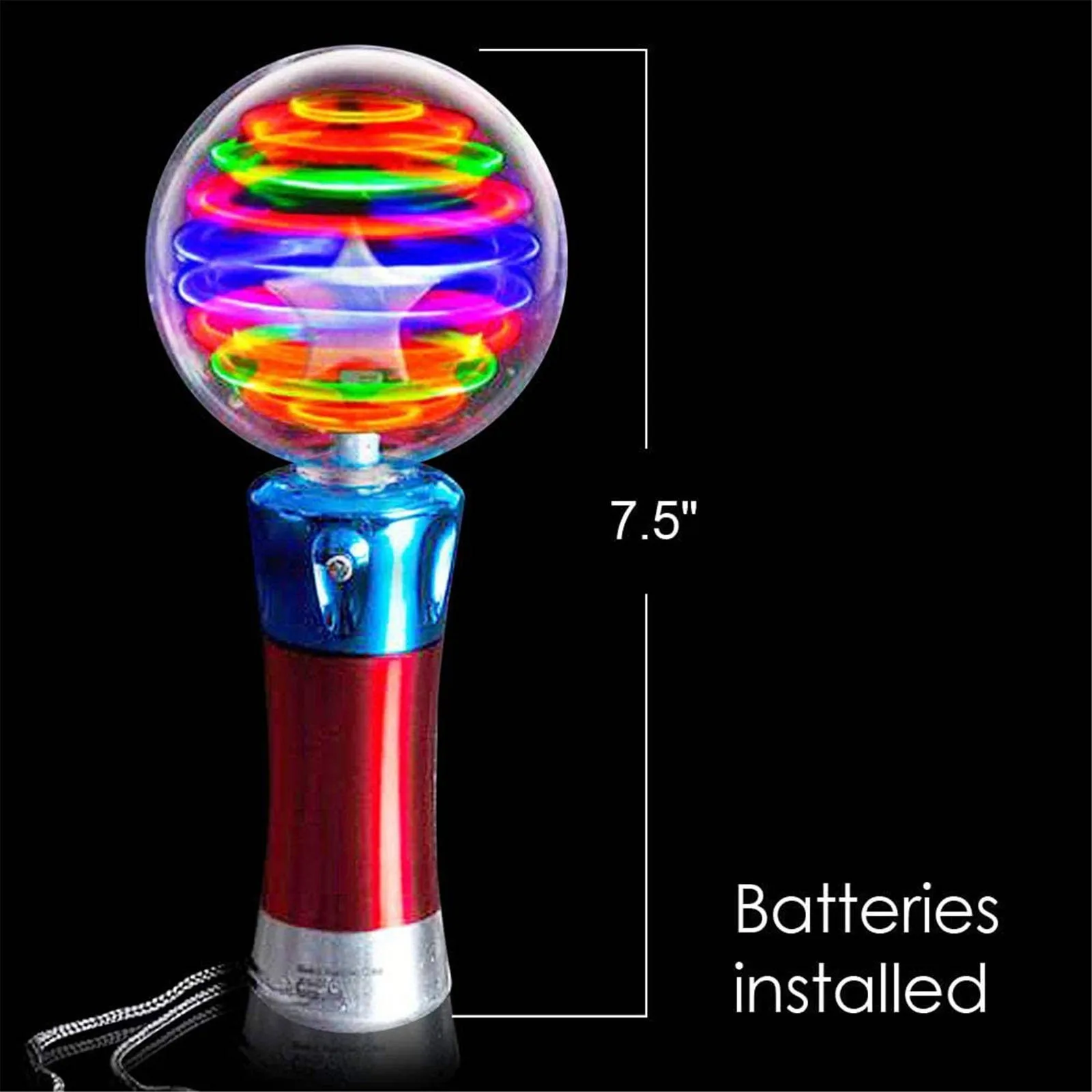 

Kids Toys Luminous Magic Ball Toy Stick LED Flash-Rotating Light Show Interesting Games Gifts Educational Toys