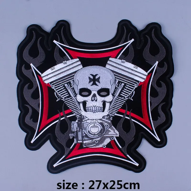 Отличные вышитые байкерские нашивки сделай сам аппликация с орлом черепом для
