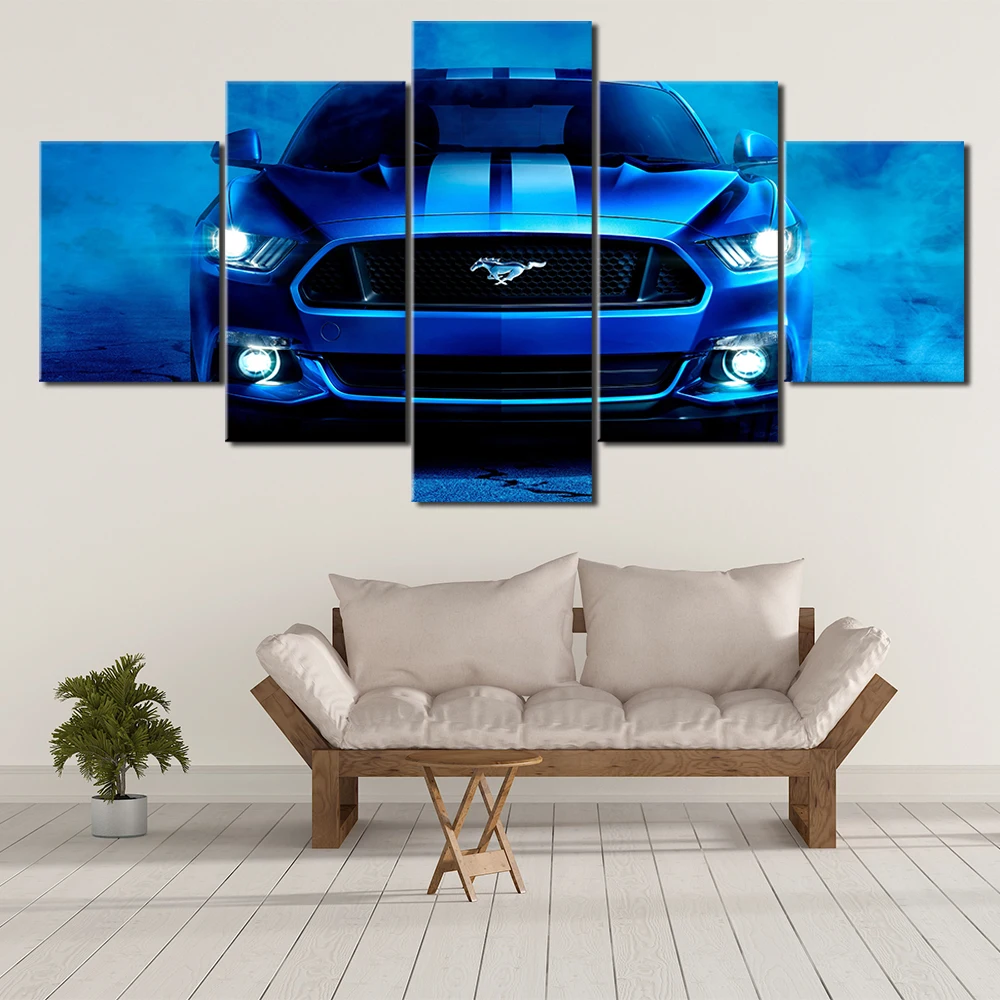 Автомобиль супер Shelby 5 панель HD печать картина на стене искусство холсте постер