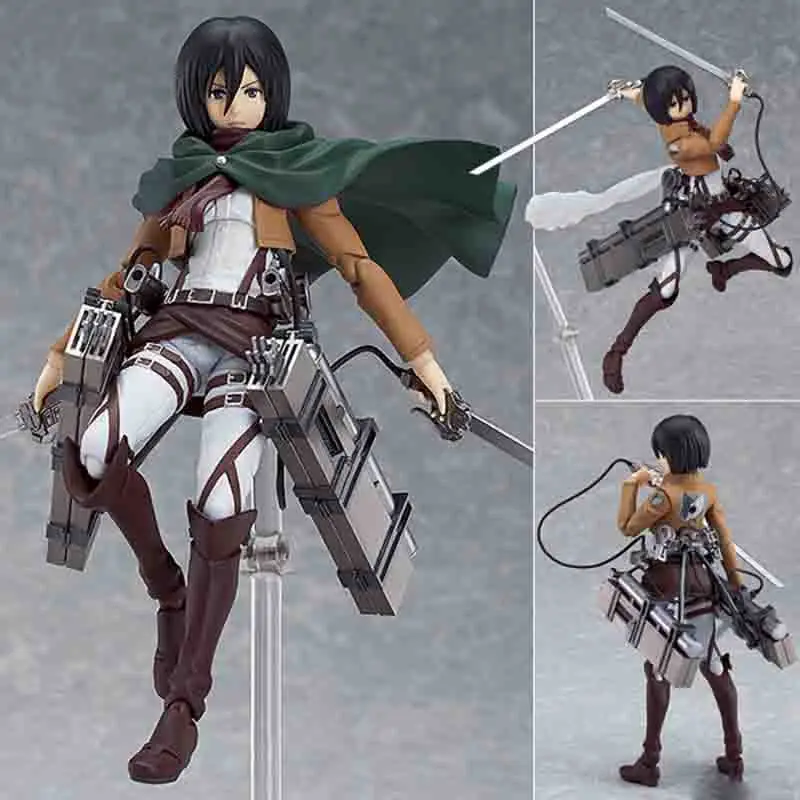 Аниме Атака Титанов Eren Mikasa Ackerman Levi/Rivaille Figma ПВХ фигурка модель игрушки|Игровые