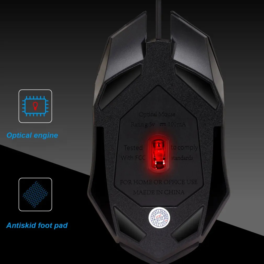 Игровая мышь K2 800/1200/1600DP проводная USB-мышь для мобильных игр с фотоэлектрическим