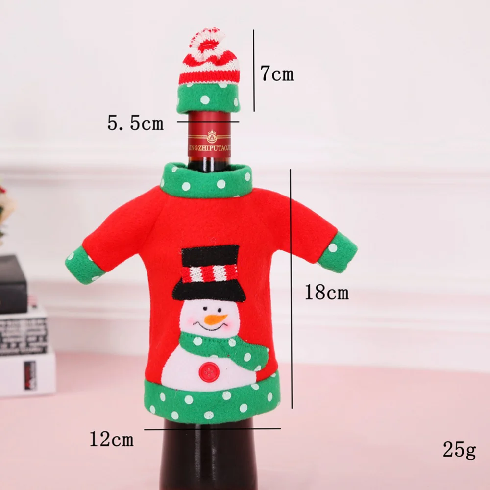 Рождественский комплект одежды из 2 предметов свитер на бутылку крышка