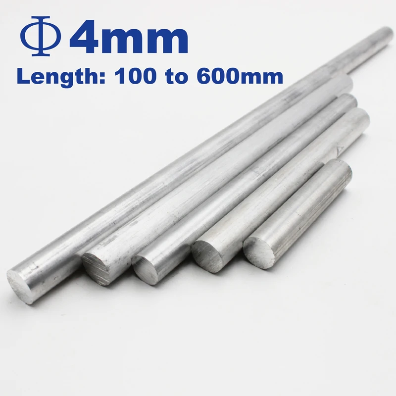 Алюминиевый круглый стержень диаметром 4 мм/длина стержня от 100 мм до 600 |