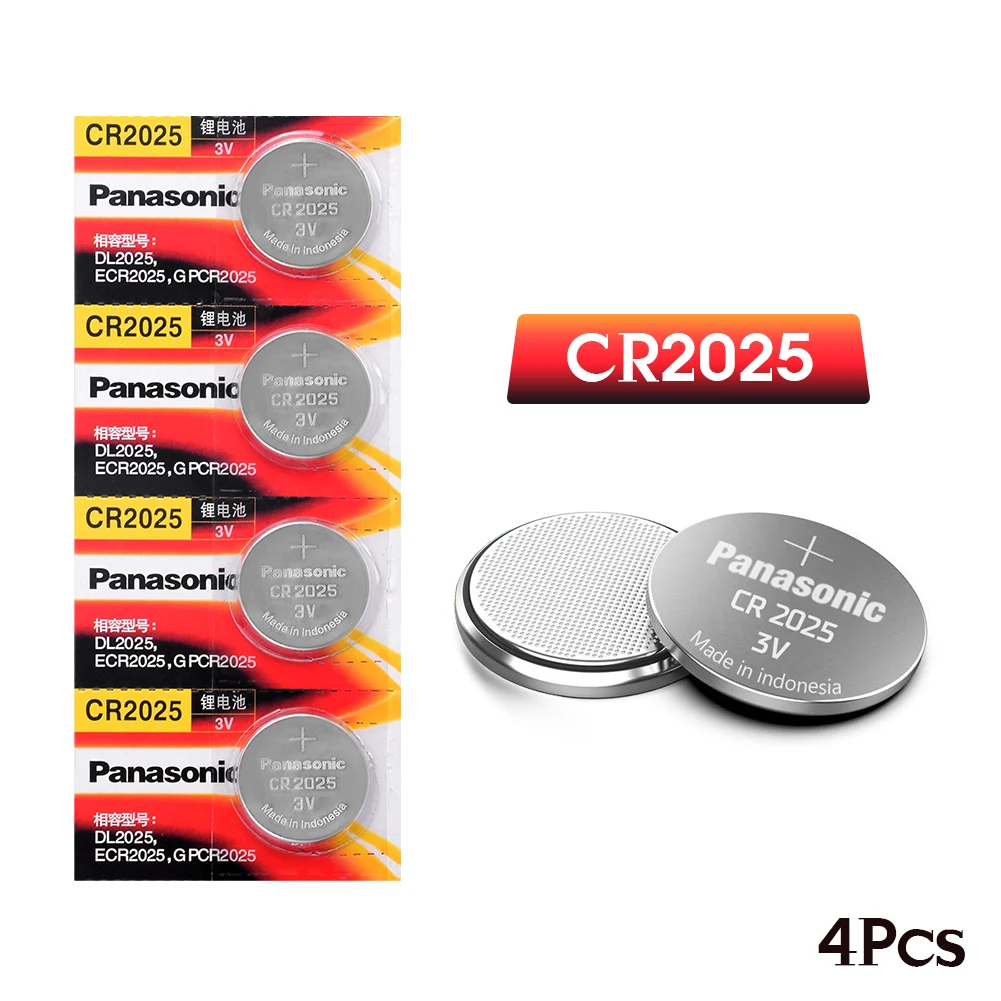 PANASONIC 4pc оригинальный cr2025 ECR2025 BR2025 DL2025 KCR2025 LM2025 3v кнопочный аккумулятор |