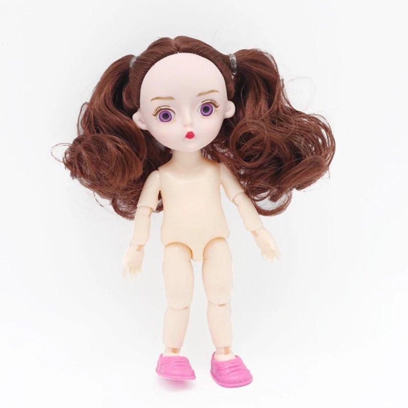 Новые фиолетовые глаза 13 подвижный шарнирной куклы игрушки мини 16 см BJD для