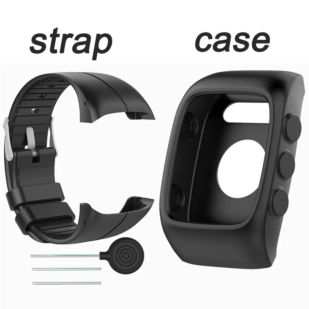Black Для Polar M430 M400 силиконовый ремешок на запястье браслет противоударный мягкий ТПУ защитный чехол Чехол замена ремешок для часов - Цвет ремешка: Black