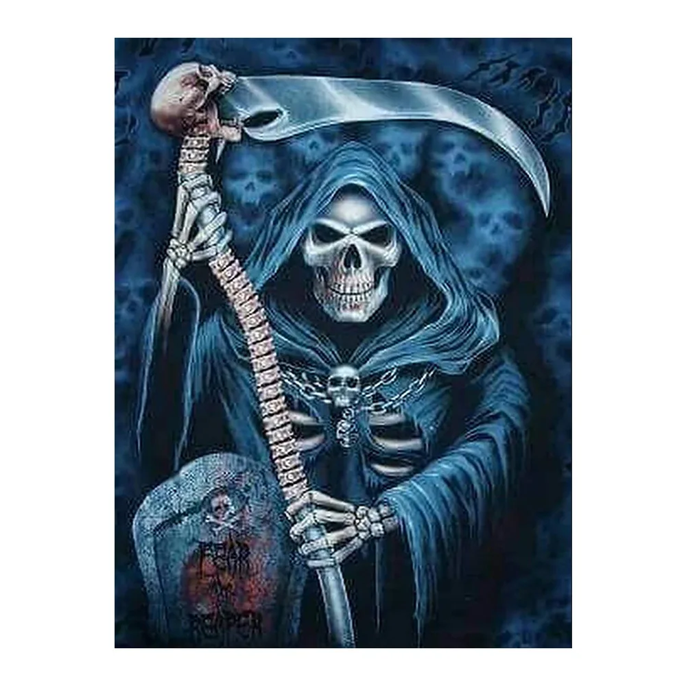 

Grim Reaper and Scythe Алмазная Картина Портрет Хэллоуин Круглый полный дрель Nouveaute вышивка-Шитье Сделай Сам 5D Вышивка крестом